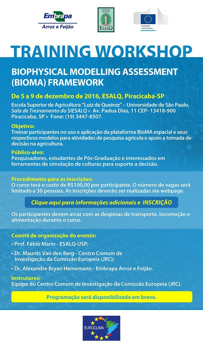 BioMA workshop Brazil flyer